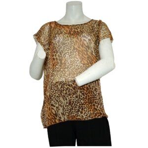 Cheetah Sheer Top